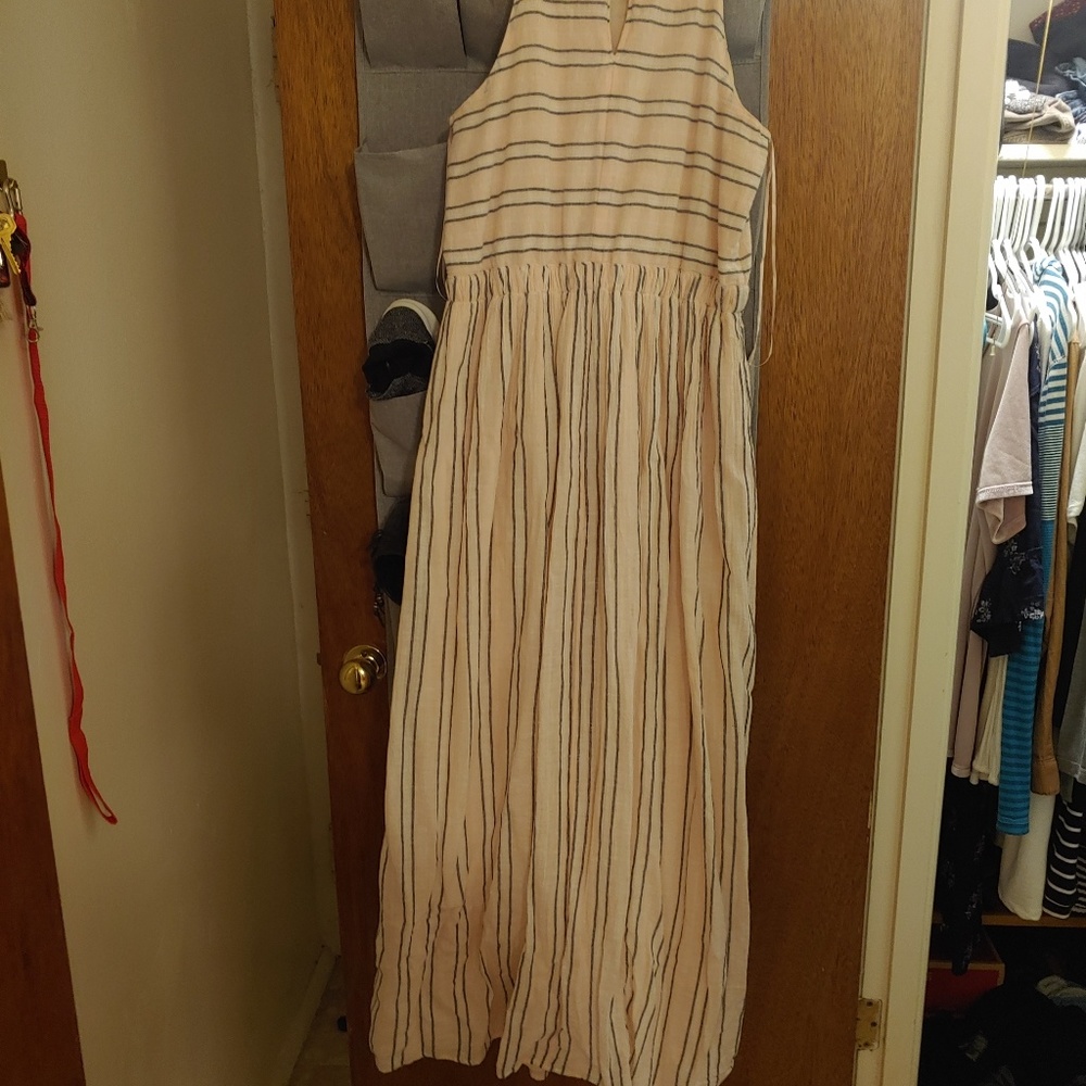 Lauren Conrad blush boho linen maxi dress